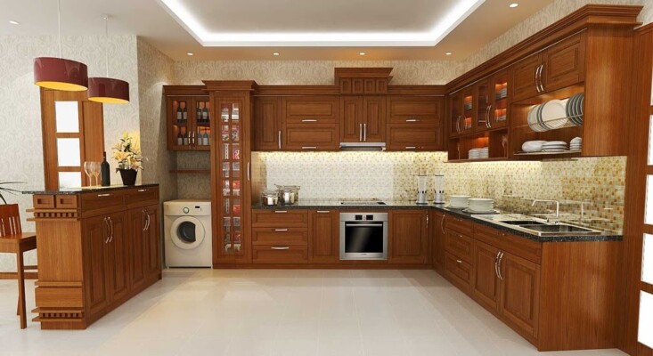 Top 5 mẫu Kệ tủ bếp gỗ căm xe đẹp 4 Top 5 Mẫu Kệ Tủ Bếp Gỗ Căm Xe Đẹp Giá Rẻ TPHCM