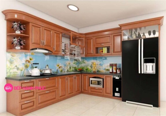 Top 5 mẫu Kệ tủ bếp gỗ xoan đào đẹp 5 Top 5 mẫu Kệ tủ bếp gỗ xoan đào đẹp