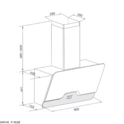 Malloca DRIVE F-152B - Máy Hút Mùi Áp Tường 80cm, Kính Đen, Đẹp Hiện Đại 9 Malloca DRIVE F-152B - Máy Hút Mùi Áp Tường 80cm