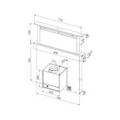 Malloca K-3410DR - Máy Hút Mùi Âm Bàn 80cm