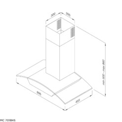 Malloca MC 7018HS - Máy Hút Mùi Áp Tường 70cm