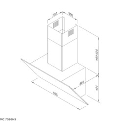Malloca MC 7086HS - Máy Hút Mùi Áp Tường 70cm