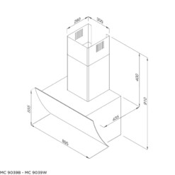 Malloca MC 9039W - Máy Hút Mùi Áp Tường 90cm