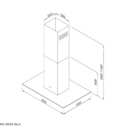 Malloca MC-9053 ISLA - Máy Hút Mùi Đảo 90cm