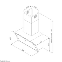 Malloca DELTA K890V - Máy Hút Mùi Áp Tường 90cm, Inox Kính Cong, Thanh Lịch 21 Malloca PLANA K3444 - Máy Hút Mùi Áp Tường 90cm