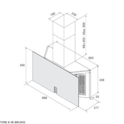 Malloca DELTA K890V - Máy Hút Mùi Áp Tường 90cm, Inox Kính Cong, Thanh Lịch 15 Malloca TIME K-16 BRUNO - Máy Hút Mùi Áp Tường 90cm