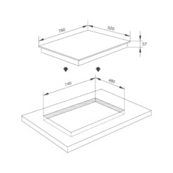 Malloca MI-784 ITG - Bếp Kính Âm 4 Từ 78cm