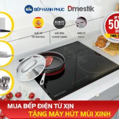 Bếp điện từ Dmestik ES 603 DKT - 2 từ 1 điện 60cm kính Schott 11 Bếp điện từ Dmestik ES 603 DKT - 2 từ 1 điện 60cm kính Schott