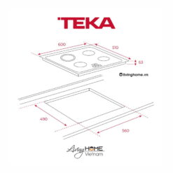 Bếp từ Kaff KF-ROTE55 - 2 từ 70cm kính Schott Ceran 24 Alternative view of Bếp Điện Teka TT 6315 60CM 3 Điện Kính Schott Ceran
