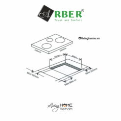 Bếp Điện Từ Arber AB 221S 76CM 2 Từ 1 Điện Kính Vitroceramic 7 Bếp Điện Từ Arber AB 221S 76CM 2 Từ 1 Điện Kính Vitroceramic