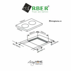 Bếp điện từ Arber AB278 mặt kính Kanger chịu nhiệt chịu lực vát 4 cạnh 9 Bếp điện từ Arber AB278 mặt kính Kanger chịu nhiệt chịu lực vát 4 cạnh