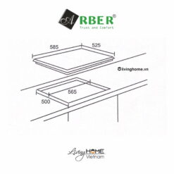 Bếp Điện Từ Arber AB 559 59CM 2 Từ 1 Điện Kính Kanger