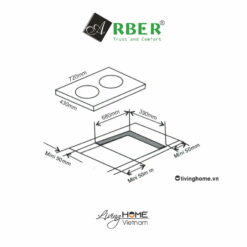 Alternative view of Bếp điện từ Arber ABI 339 Mặt kính Kanger chịu nhiệt