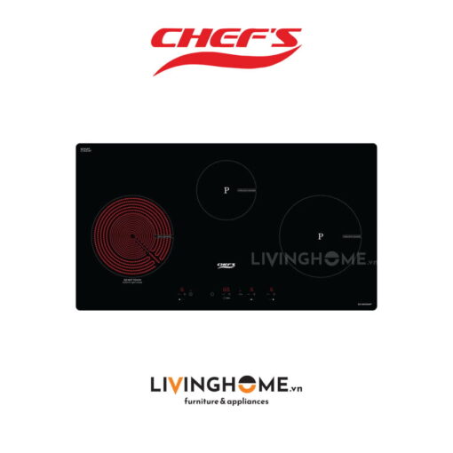 Bếp điện từ Chefs EH-MIX544P 81CM 2 Từ 1 Điện Kính Schott Ceran