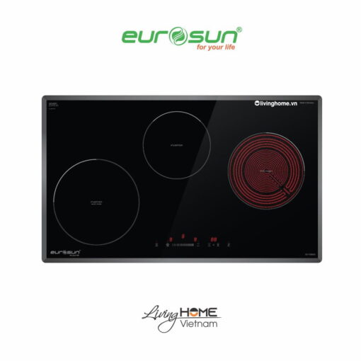 Bếp điện từ Eurosun EU-TE882G 76CM 2 Từ 1 Điện Kính Schott Ceran