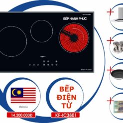 Alternative view of Bếp điện từ Kaff KF-IC3801 - 2 từ 1 điện 75cm cảm ứng chạm