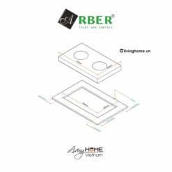 Bếp gas Arber AB730B màu đen chịu lực chịu nhiệt 5 Bếp gas Arber AB730B màu đen chịu lực chịu nhiệt