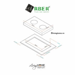 Bếp gas Arber AB766 màu đen sang trọng 5 Bếp gas Arber AB766 màu đen sang trọng