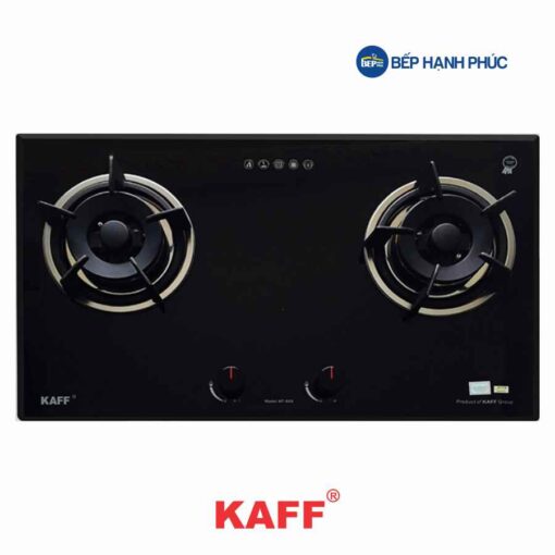 Bếp gas âm Kaff KF-668 - 2 vùng nấu 75cm kính đen