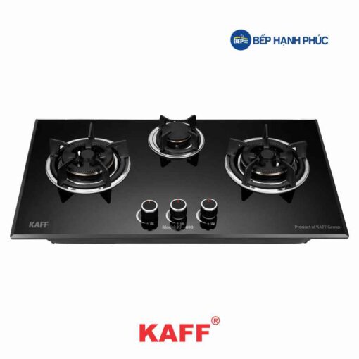 Bếp gas âm Kaff KF-690 - 3 vùng nấu 78cm kính đen