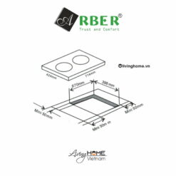 Alternative view of Bếp từ Arber AB373S mặt kính ceramic chịu nhiệt chịu lực vát 4 cạnh