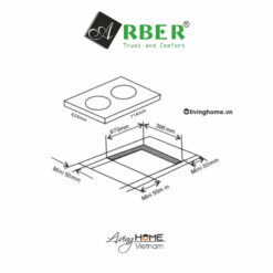Alternative view of Bếp từ Arber AB384 mặt kính ceramic chịu nhiệt chịu lực