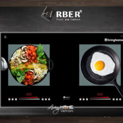 Happy Kitchen 49 Alternative view of Bếp từ Arber AB553 mặt kính Kanger bo viền nhôm