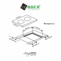 Bếp từ Arber AB667 mặt kính Kanger chịu nhiệt chịu lực vát 4 cạnh 6 Bếp từ Arber AB667 mặt kính Kanger chịu nhiệt chịu lực vát 4 cạnh
