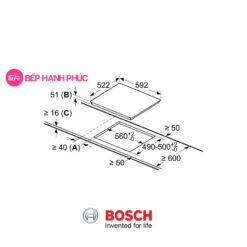 Alternative view of Bếp từ Bosch PID651DC5E – 3 vùng nấu mặt kính Schott