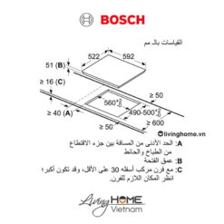 Bếp từ Bosch PID651DC5E - Mặt kính Schott 3 vùng nấu 60cm 10 Bếp từ Bosch PID651DC5E - Mặt kính Schott 3 vùng nấu 60cm