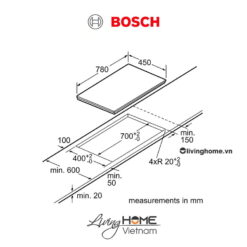 Bếp từ Bosch PPI82560MS - Mặt kính Schott 2 vùng nấu 78cm 11 Bếp từ Bosch PPI82560MS - Mặt kính Schott 2 vùng nấu 78cm