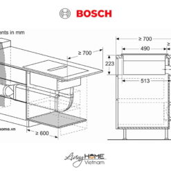 Bếp từ Bosch PVQ731F15E 71CM 4 Từ Kính Schott Ceran 22 Bếp từ Bosch PVQ731F15E 71CM 4 Từ Kính Schott Ceran