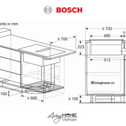 Bếp từ Bosch PVQ731F15E 71CM 4 Từ Kính Schott Ceran 20 Bếp từ Bosch PVQ731F15E 71CM 4 Từ Kính Schott Ceran