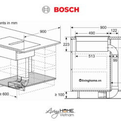 Bếp từ Bosch PVQ731F15E 71CM 4 Từ Kính Schott Ceran 24 Bếp từ Bosch PVQ731F15E 71CM 4 Từ Kính Schott Ceran
