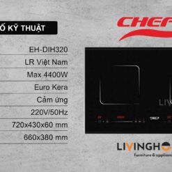 Bếp Từ Chefs EH-DIH320, 2 Từ, 70CM, 4400W 13 Bếp Từ Chefs EH-DIH320, 2 Từ, 70CM, 4400W