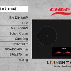Bếp từ Chefs EH-DIH888P cao cấp nhập khẩu Đức 11 Bếp từ Chefs EH-DIH888P cao cấp nhập khẩu Đức