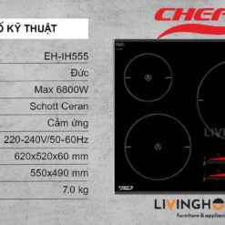 Bếp từ Chefs EH-IH555 3 vùng nấu thông minh tiết kiệm 13 Bếp từ Chefs EH-IH555 3 vùng nấu thông minh tiết kiệm