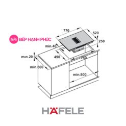 Alternative view of Bếp từ Hafele HC-IHH77D - 4 từ kết hợp hút mùi