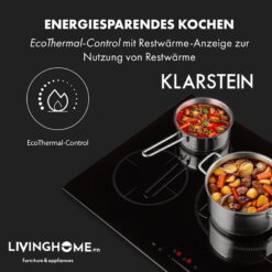 Bếp từ Klarstein KL-DELICATESSA chiều rộng 59cm - 03 vùng nấu 10 Bếp từ Klarstein KL-DELICATESSA chiều rộng 59cm - 03 vùng nấu
