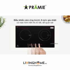 Bếp điện từ Pramie PRTH 2101 đôi tinh tế không kén nồi
