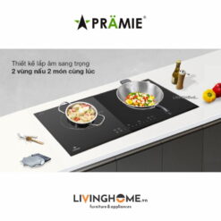 Alternative view of Bếp từ Pramie PRTH 2201 đôi thiết kế màu đen, sang trọng