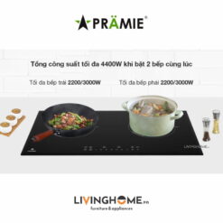Bếp từ Pramie PRTH 2201 đôi thiết kế màu đen, sang trọng 15 Bếp từ Pramie PRTH 2201 đôi thiết kế màu đen, sang trọng