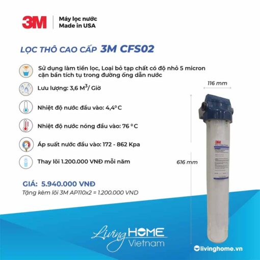 Lọc thô cao cấp 3M CFS02 nhập khẩu Mỹ