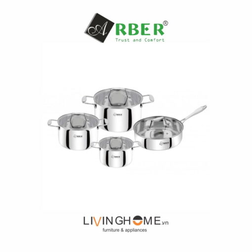 Bộ nồi inox Arber ABLUXURY03 4 món bền đẹp