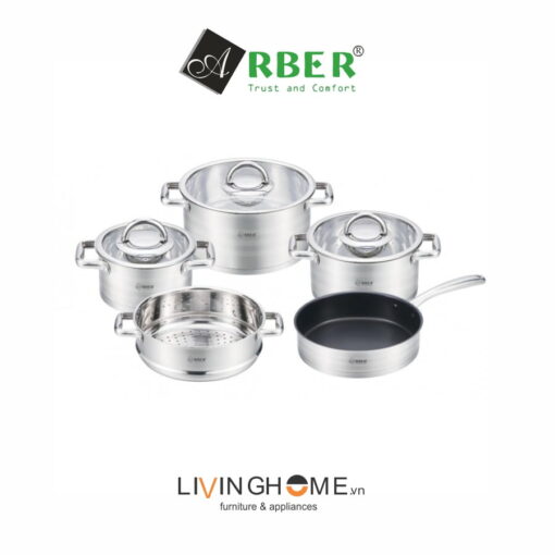 Bộ nồi inox Arber PALADI 5 món thiết kế sang trọng