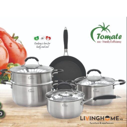 Bộ Nồi Inox 304 Tomate TOM 0708, 8 Món