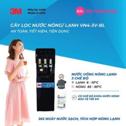 Cây lọc nước nóng lạnh 3 vòi (đen) - Sử dụng 3M ICE140-S 12 Cây lọc nước nóng lạnh 3 vòi (đen) - Sử dụng 3M ICE140-S