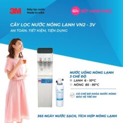 Cây lọc nước nóng lạnh 3 vòi (trắng) - Sử dụng 3M FF100 12 Cây lọc nước nóng lạnh 3 vòi (trắng) - Sử dụng 3M FF100
