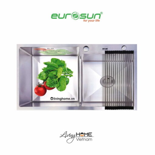 Chậu rửa chén Eurosun EU-8045HS9 Handmade chống tràn, chống ồn