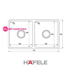 Happy Kitchen 26 Alternative view of Chậu rửa Hafele Inox HS19-SSN2S90S - 2 hộc rửa